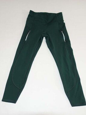 Athleta Women's Rainier 7/8 Tight Legging Pants Size Small Green 23" Inseam S